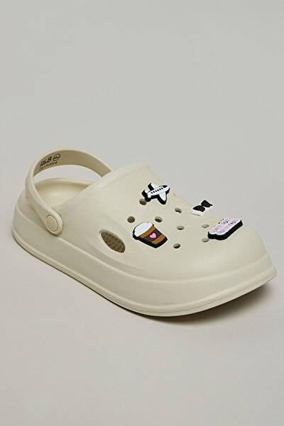 R&B Women Sand Charm Detail Slingback Clogs