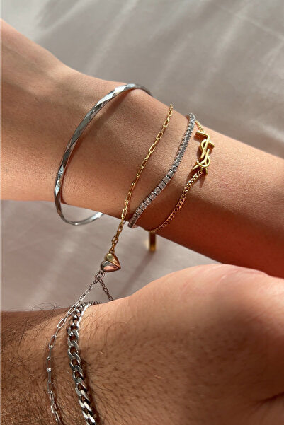 Mute Jewelry 925 Ayar Gümüş Coupe / Çift Bileklik