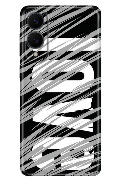 Cekuonline Galaxy S25 Edge Case Decorative Silicone Printed Cover Gray Love T...