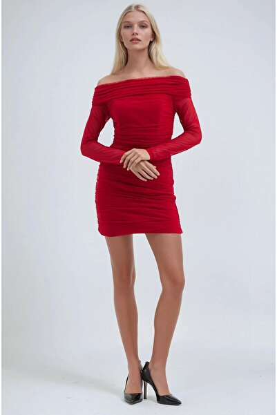 Secret Passion Lingerie Rochie mini drapată pentru femei Madonna Collar 2933