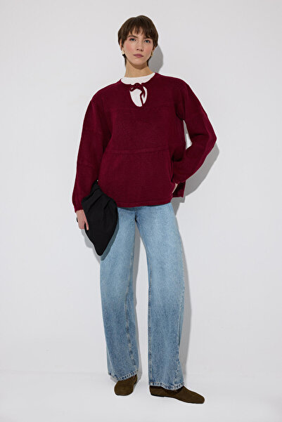 Touché Privé Front-Tie Knitted Sweater