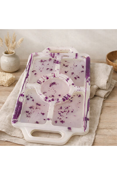 PELIUS Multi-Compartment Breakfast and Snack Plate – 5-Compartment Presentati...