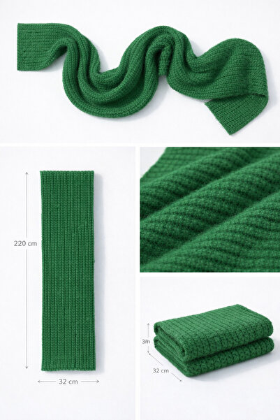 Noi Belis Thick Soft Textured Knitwear Scarf Aw25At0004