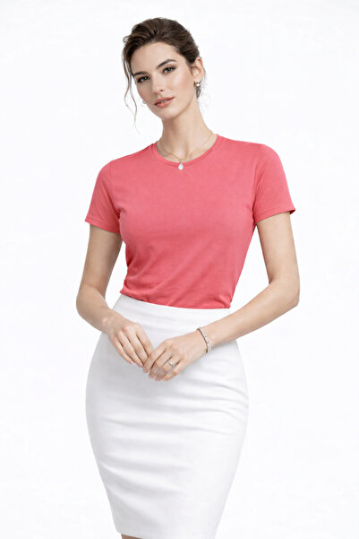 zs zaos fashion Tricou de bază, simplu, cu decolteu rotund, pentru femei, din...