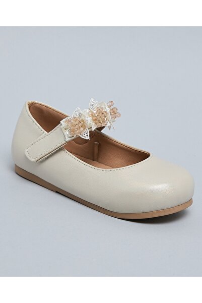 R&B Girls Gold Appliqued Mary Jane Shoes