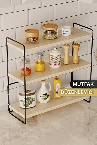 Bino 3 Katlı Mutfak Rafı Tezgah Üstü Masaüstü Organizer Düzenleyici