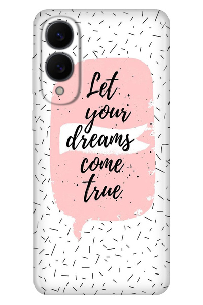 Cekuonline Galaxy S25 Edge Case Decorative Silicone Printed Cover Let Dream Love
