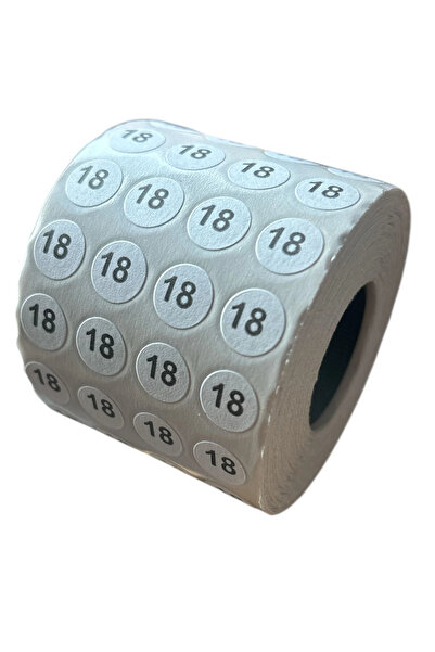 BİGÜMEX 18No Adhesive Sticker Label Size Tag (5000 Pcs)