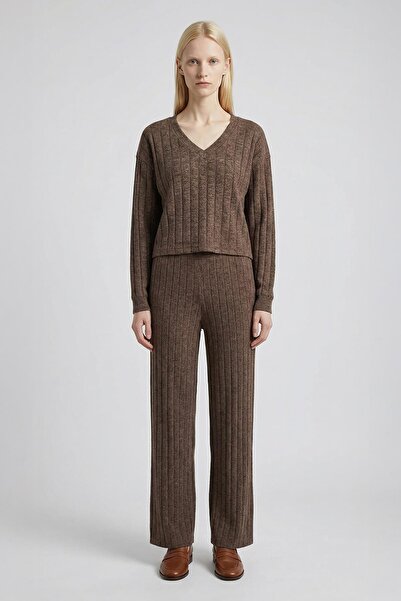 Rays 8259A V-Neck Blouse Bitter Brown