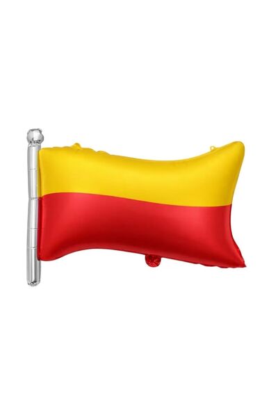 parti sürprizi Yellow Red Flag Shaped Foil Balloon 1 Piece