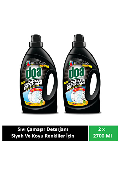 Doa Sıvı Çamaşır Deterjanı Siyah ve Koyu Renkler 2700 Ml x 2 Adet