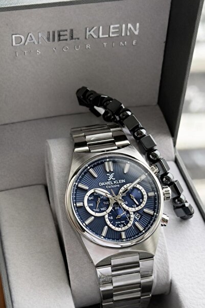 Daniel Klein Men's Wristwatch 30 Meters Water Resistant Steel Band + Bracelet...