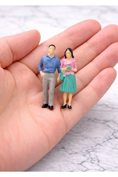 Yerli 2’li Ayakta Çift İnsan Figürü Bir Kadın Bir Erkek Teraryum& Diorama& Su...