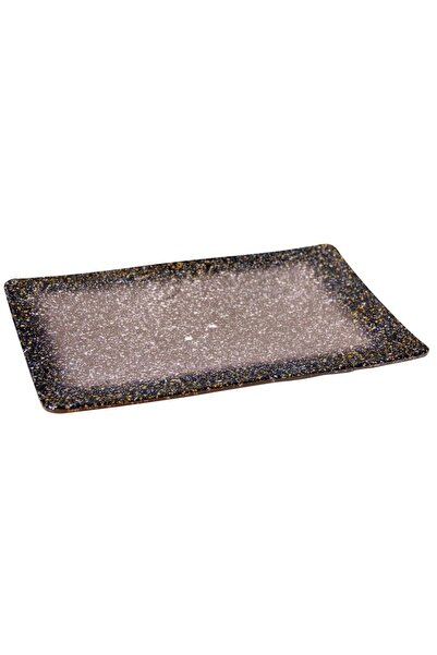 Globy Melamine Granite Open Buffet Rectangular Presentation Plate 34.8X24X3 cm