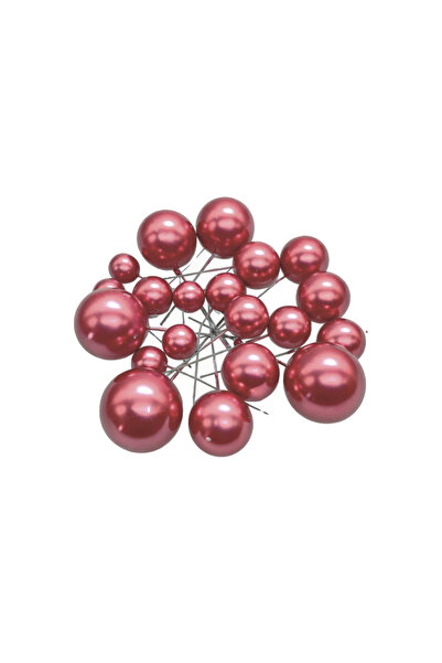 Mirific Party Set de 20 de bile decorative necomestibile pentru tort, roșu pe...