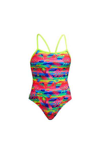 FUNKİTA Γυναικείο μαγιό προπόνησης SS Free Foliage – Ανθεκτικό στο χλώριο C-I...