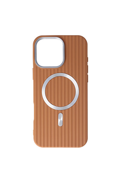 SEP TPU Magnetic Waves Apple iPhone 16 Pro Max Case Brown