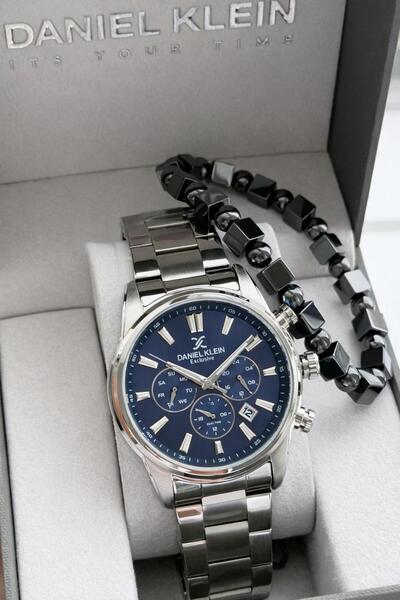 Daniel Klein Men's Wristwatch 30 Meters Water Resistant Steel Band + Bracelet...