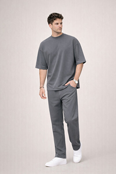 YAKAMEL Men's Summer Crew Neck Sports and Casual Set
