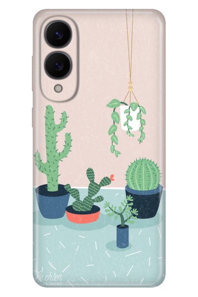 Cekuonline حافظة جالاكسي S25 إيدج من السيليكون الفني المطبوع TPU Cactus Co