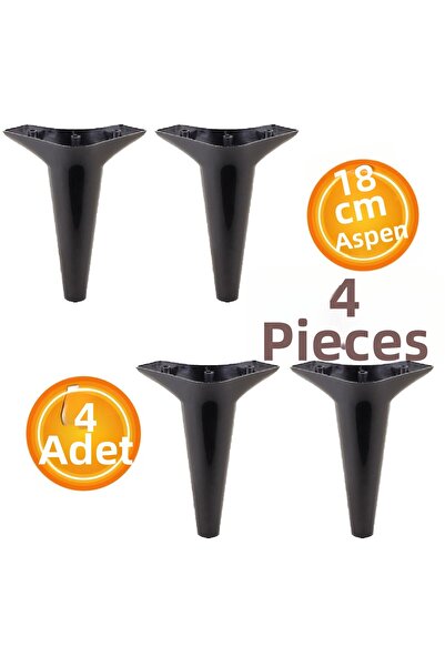 Badem10 Canapea Aspen Luxury Black - Cu unitate TV de 18 cm și picioare pentr...