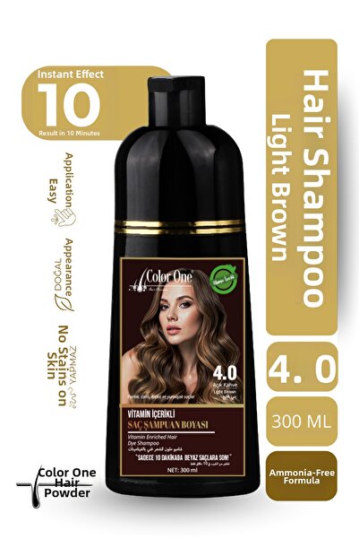 Color One Light Brown Hair Shampoo 4.0 |   300 ml & Tone Effect