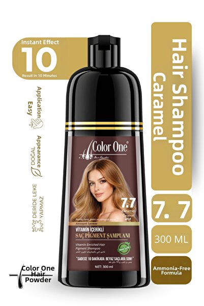 Color One Karamel (Caramel) Hair Pigment Shampoo 7.7 |   300 ml & Tone Effect