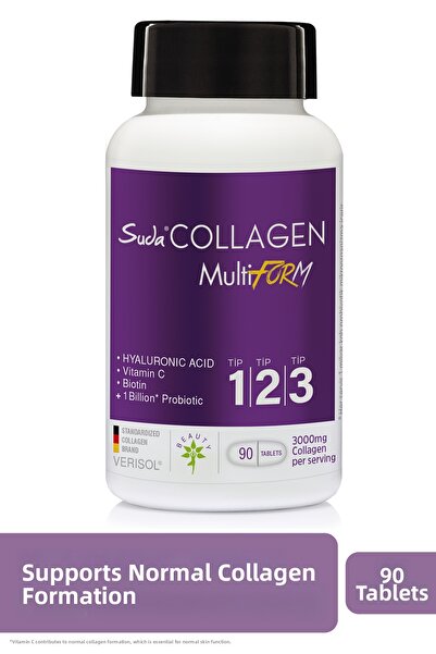 Suda Collagen Multiform Tablet - Type I-Ii-Iii Collagen - Vitamin C, Hyaluron...