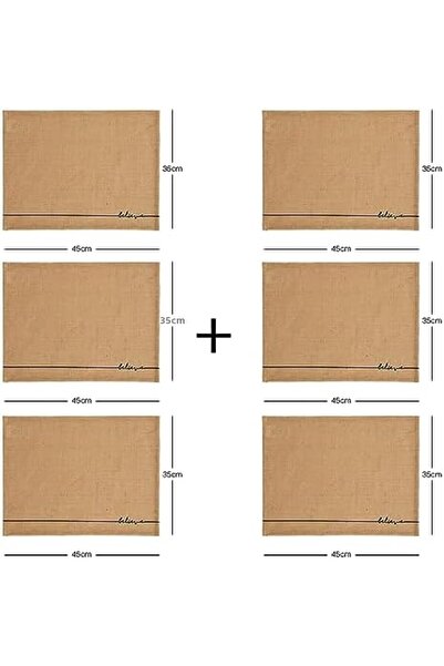 Nacario Nrcrioshop Set of 6-Jute Placemat Set 45 X 35 cm 1201248