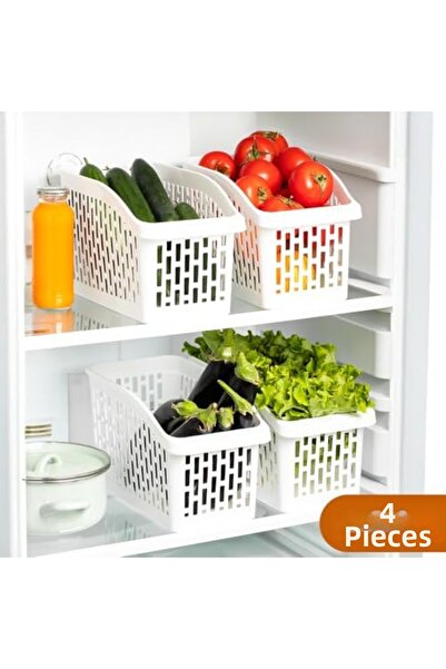 Nacario Nrcrioshop Org-23 4-Piece Multi-Purpose Plastic Cabinet Organizer Sto...