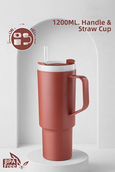 Nandy Home حجم كبير، 1200 مل، مع مقبض وشفاطة. زجاجة ماء وقارورة - هدية جهاز س...