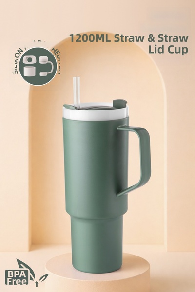 Nandy Home Large Size, 1200ml with Handle and Straw. Drinking Bottle & Flask ...