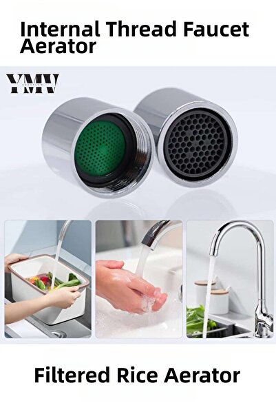 YMV صنبور موفر للمياه - قطعة واحدة من النحاس المطلي بالكروم |   فلتر مضاد للر...