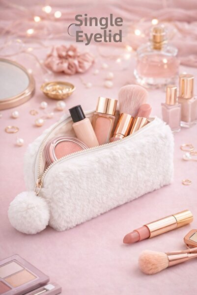 Bambus Плюшена текстилна чанта с едно отделение, многофункционална, с цип, за...