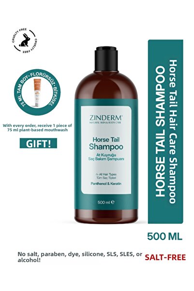 zinderm شامبو ذيل الحصان - شامبو خالي من الأملاح مضاد لتساقط الشعر وفعال في ا...