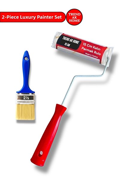 OSKAR FIRÇA Luxury Painter Set of 2 |   15 cm Microfiber Roller + No: 2.5 Str...