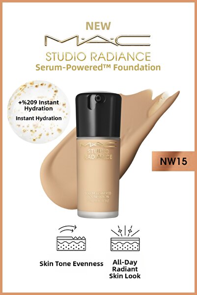 M.A.C Instant Skin Tone Evening Studio Radiance Powered ™   Nw15 Serum Founda...