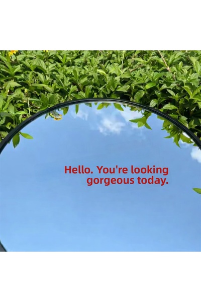 AtölyeMatris Hello, You Look Gorgeous Today Ayna Etiket Sticker - Red