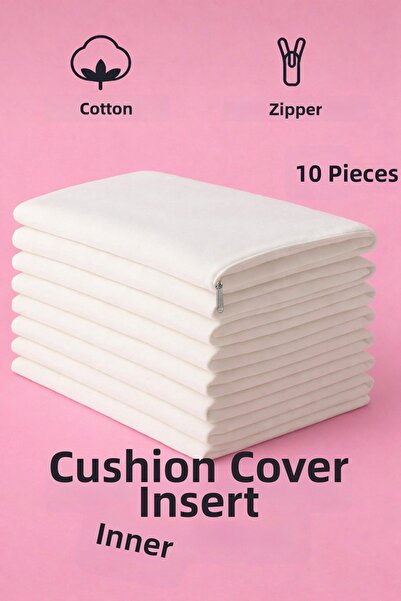 ÇIQRIK HOME 10 قطع من أغطية الوسائد ذات السحاب، بطانة الوسادة، مقاس مرتبة الو...