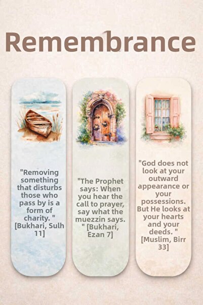 Hobbi Tasarım Hatırlayış Triple Bookmark Set