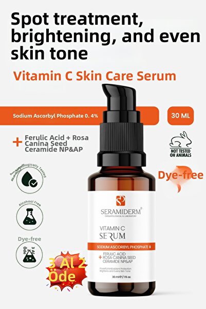 SERAMİDERM Dermatological & Laboratory مصل العناية بالبشرة بفيتامين C المضاد ...