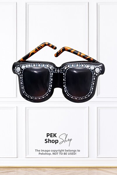 PEKSHOP Black Glasses Foil Balloon Sunglasses Shaped Foil Balloon