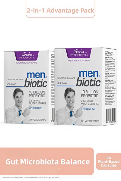 Suda Vitamin MenBiotic Probiotic + Prebiotic للرجال للهضم والمناعة وصحة الرجل...