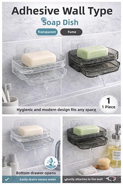 Hayveys Dozator de săpun solid cu compartiment inferior – Potrivit pentru mon...