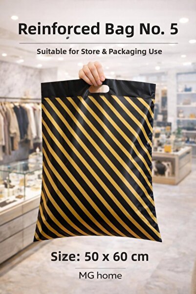 VENON No-5 ⭐   1 Package ⭐   Size 50X60 Store Bag Striped Black Bag 50 Pieces...