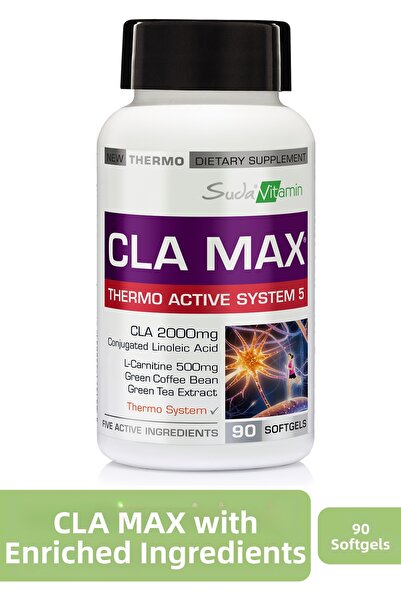 Suda Vitamin مكمل غذائي CLA ماكس يحتوي على إل-كارنيتين، الشاي الأخضر، القهوة ...