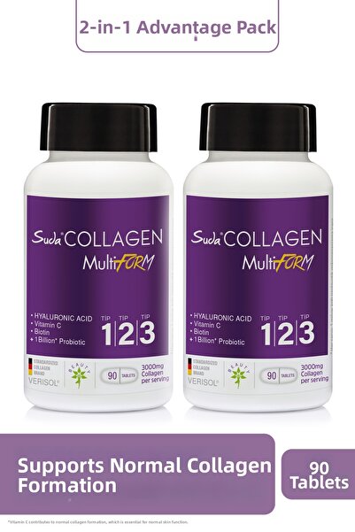 Suda Collagen Multiform Collagen 90 Tablets 2-Pack Advantage Pack