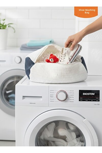 Ekostem شبكة/حقيبة غسيل للأحذية والألعاب الحساسة بسحاب