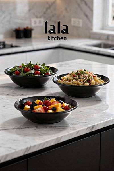 Lala Mutfak طقم أوعية سلطة وتقديم طعام من جوزدي مكون من 3 قطع - مصنوع من المي...