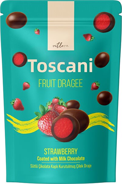 vit'love toscani توسكاني دراجيه الفراولة المغطاة بالشوكولاتة بالحليب